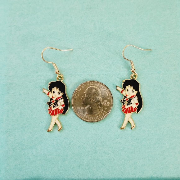🔮3/$15 Rei Hino Sailor Mars Earrings - Picture 2 of 4